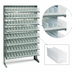 Thumbnail image #3 for Quantum Sloped Single-Sided Pick Rack with 8 Shelves and 96 Clear Bins