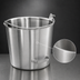 Thumbnail image #3 for Vollrath 14 3/4 Quart Tapered Stainless Steel Dairy Pail with Side Tilting Handle