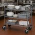 Thumbnail image #3 for Quantum 3-Shelf Wire Utility Cart, 36 x 18 x 37-1/2 Inches, Gray Epoxy Antimicrobial Finish