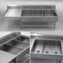 Thumbnail image #3 for John Boos Pro-Bowl 3-Compartment Bakery Sink with 24-Inch Left Drainboard, 14-Gauge Stainless Steel