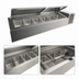 Thumbnail image #3 for 60-Inch Refrigerated Countertop Condiment Rail with Hinged Cover, Holds 6 1/3-Size Pans