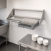 Thumbnail image #3 for Advance Tabco Special Value Series Wall-Mounted Tubular Sorting Shelf for 1 Full-Size Dish Rack, 22-Inch Stainless Steel