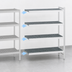 Thumbnail image #3 for Fermostock 4-Tier Polymer Shelving Unit Expansion Kit, 35W x 18D x 66H, Add-On Unit
