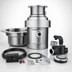 Thumbnail image #3 for InSinkErator SS-200 2 HP Medium Capacity Complete Food Waste Disposer Package with 12-Inch Bowl, 6-5/8-Inch Inlet, Manual Switch, and Stainless Steel Construction
