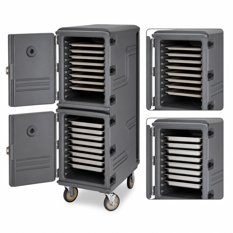 Product image #4 for Cambro Camcart® Double-Cavity Insulated Tray and Sheet Pan Transport Cart