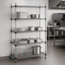 Thumbnail image #3 for Eagle Group Quad-Adjust 4-Tier Stationary Wire Shelving Starter Unit, 36 in W x 18 in D x 74 in H, Stainless Steel Finish