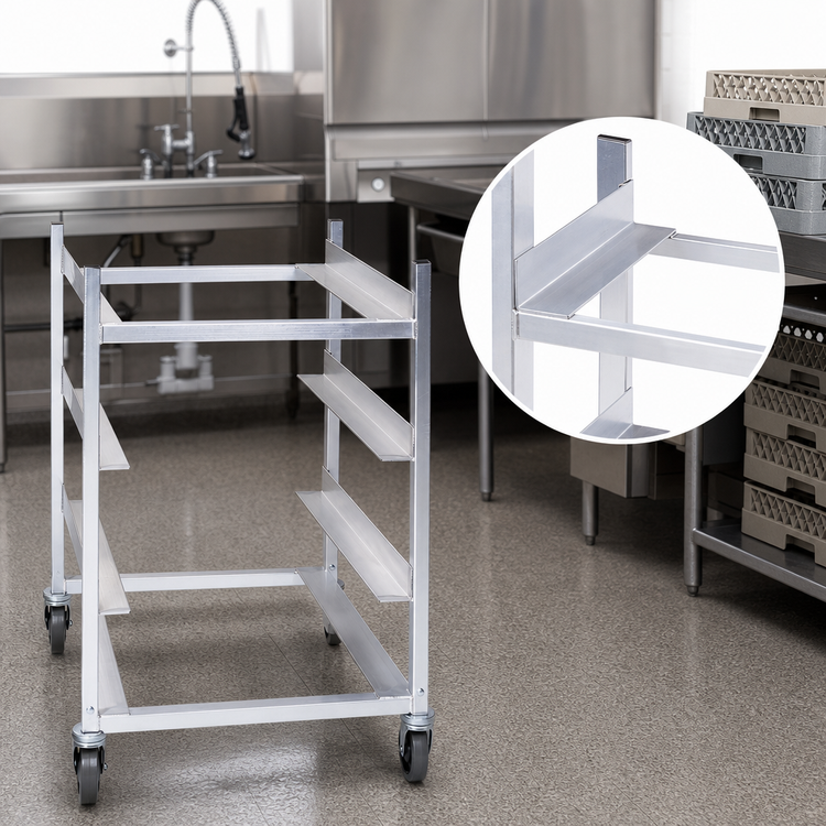 Product image #4 for Channel Manufacturing GRR-83 Aluminum Glass Rack Dolly for 20 x 20 Inch Racks, 4-Rack Capacity