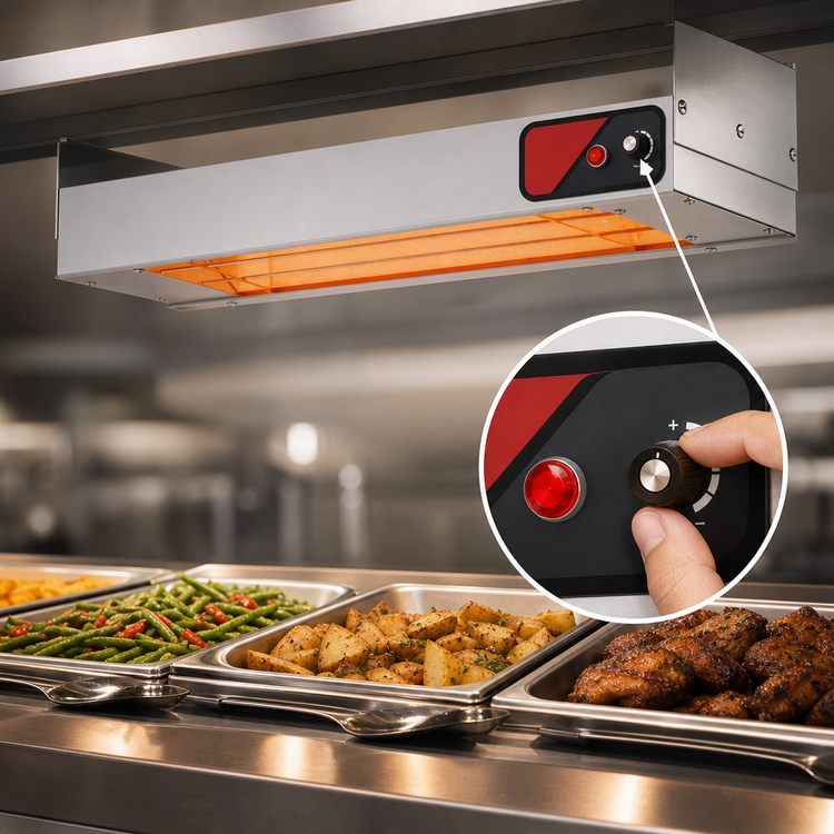 Product image #3 for Nemco 72-Inch Single Unlighted Infinite-Control Strip Heater with Cord and Plug