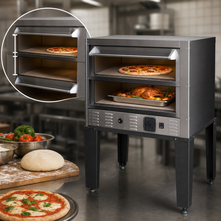 Product image #3 for Peerless CE61BE Electric Double-Deck Bake & Roast Oven with 42 x 32-Inch Steel Decks