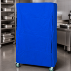 Thumbnail image #3 for Quantum CC246074BNZ Wire Cart Cover, 24 x 60 x 74 Inches, 400 Denier Blue Nylon, Zipper Flap