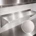Thumbnail image #3 for John Boos Stallion 72-Inch x 16-Inch Wall-Mounted Type 430 Stainless Steel Shelf with Safety Edge and Rear Up-Turn