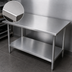 Thumbnail image #3 for Advance Tabco Special Value Series 60-Inch x 18-Inch 430 Stainless Steel Work Table with Undershelf