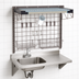Thumbnail image #3 for Metro SmartWall Wall-Mounted Sink Shelf Kit, 1 Shelf, Metroseal Gray