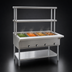 Thumbnail image #3 for Eagle Group 63-1/2 Inch Stationary Electric Open-Base Hot Food Table with 4 Dry Wells and Double-Tier Flex-Master Overshelves