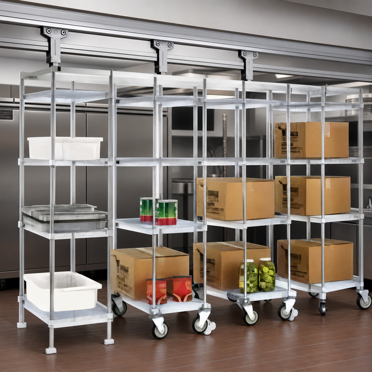 Product image #3 for Master Trak Overhead Track High-Density Storage Mobile Unit Kit for 30-Inch Deep Shelves
