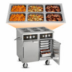 Thumbnail image #3 for FWE Tray Line HLC-6W6-7H-42-HWR Mobile Heated Serving & Holding Cabinet, 6-Well, 42-Pan, Stainless Steel