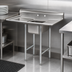 Thumbnail image #3 for Eagle Group One-Compartment Commercial Sink with Galvanized Legs, 23-1/4 x 27-1/2 Inches, 430 Stainless Steel, 9-1/2 Inch Backsplash