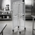 Thumbnail image #3 for Channel Manufacturing Economy Series All-Welded Aluminum Side-Load Bun Pan Rack with 5-Inch Swivel Stem Casters