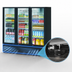 Thumbnail image #4 for Turbo Air Super Deluxe 3-Section Glass Door Refrigerated Merchandiser, 70.5 Cu. Ft., Self-Contained Bottom Mount