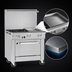 Thumbnail image #3 for Ultimate 36-Inch Gas Restaurant Range with Thermostatic Griddle and Convection Oven