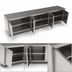 Thumbnail image #3 for John Boos Stainless Steel Enclosed Work Table with Cabinet Base, 132 x 24 Inches, 14-Gauge 300-Series Top