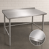 Thumbnail image #3 for John Boos Stallion 48-Inch W x 36-Inch D Stainless Steel Top Work Table with 1-1/2-Inch Backsplash