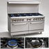 Thumbnail image #3 for 60-Inch Commercial Natural Gas Range with 10 Open Burners and 2 Standard Ovens