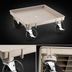 Thumbnail image #3 for Rack-Master Single-Stack Platform Dish & Glass Rack Dolly Base with 2 Locking Casters, 21 x 21 Inches, Beige