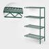 Thumbnail image #3 for Eagle Group Valu-Gard 4-Tier Add-On Wire Shelving Unit, 48 x 24 x 74 Inches, Green Epoxy