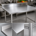 Thumbnail image #3 for John Boos Stallion Safety Edge 60 x 30-Inch 14-Gauge 300-Series Stainless Steel Work Table with 5-Inch Backsplash