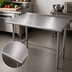 Thumbnail image #3 for Advance Tabco 30-Inch x 24-Inch 16-Gauge 304 Stainless Steel Work Table with Rear Up-Turn and Galvanized Open Base