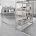 Thumbnail image #3 for Floor-Trak Single-Deep 29 Ft. Anodized Aluminum Floor Track Kit for Wire Shelving