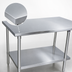 Thumbnail image #3 for John Boos Stallion 30 x 30 Inch 16 Gauge Stainless Steel Corner Work Table with Stallion Safety Edge and Adjustable Undershelf
