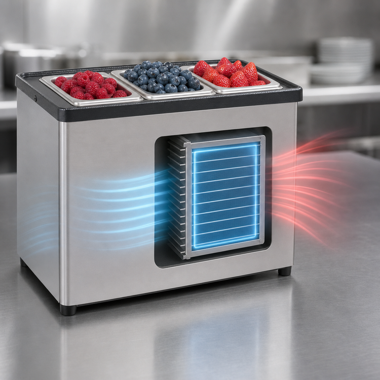 Product image #3 for Nemco 9020 1/3-Size Countertop Thermoelectric Cold Condiment Chiller, Chiller Only