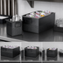 Thumbnail image #3 for American Metalcraft 1/3 Size Rectangular Galvanized Beverage Tub Housing, Black Finish