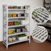 Thumbnail image #4 for Camshelving Premium 5-Tier Vented Stationary Polymer Shelving Starter Unit, 21 x 72 x 84 Inches, Speckled Gray