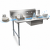 Thumbnail image #3 for BK Resources Heavy-Duty Straight Soiled Dish Table with Pre-Rinse Sink, 60 Inch, Left-to-Right, Stainless Steel