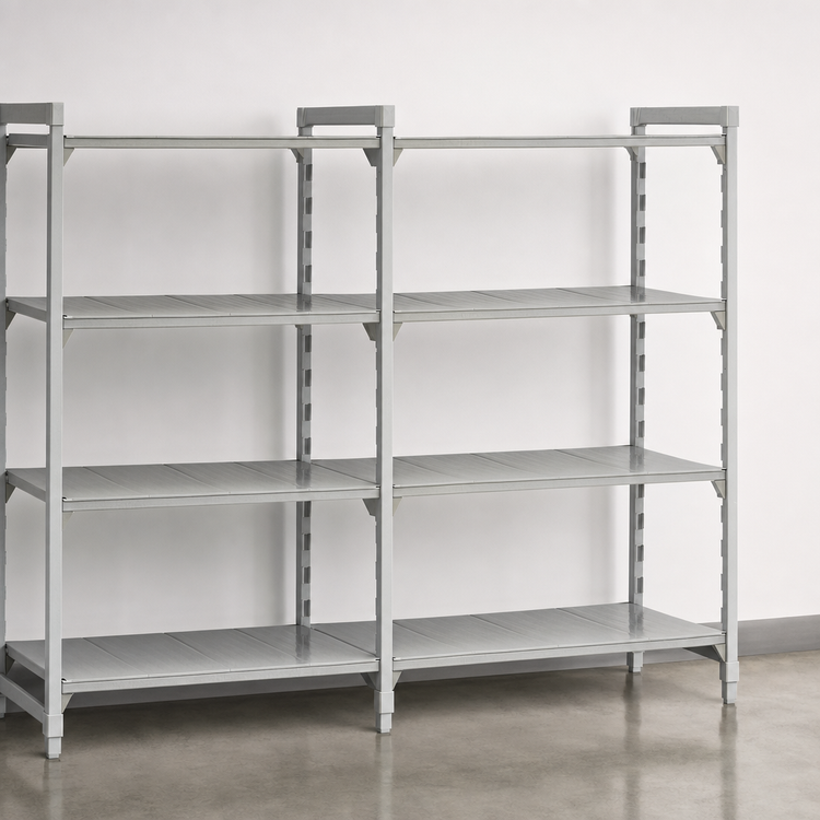 Product image #4 for Cambro Camshelving Premium 4-Tier Solid Add-On Polymer Shelving Unit, 21 x 36 x 64 Inches