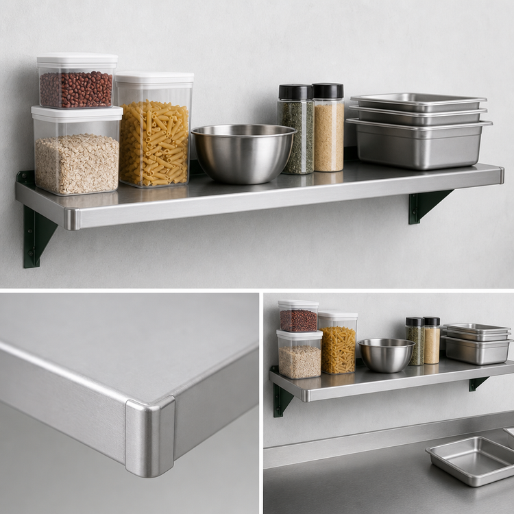Product image #3 for Eagle Group Valu-Gard 42-Inch x 14-Inch Solid Shelf, Green Epoxy Finish, 600-lb Capacity