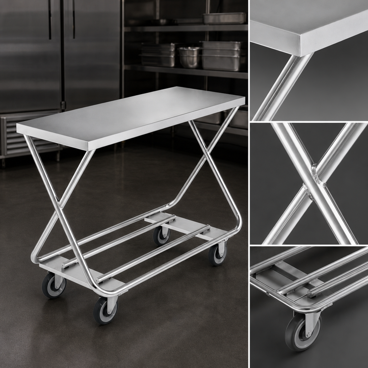 Product image #4 for Channel Manufacturing STKG100 Galvanized Stocking / Marking Truck with Chrome Construction, 17 x 40 x 32 Inches