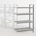 Thumbnail image #3 for Cambro Camshelving Elements XTRA Stationary Add-On Polymer Shelving Unit, 18 x 30 x 64 Inches, 4-Tier Vented, Speckled Gray
