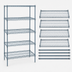 Thumbnail image #3 for Quantum 42-Inch x 24-Inch x 74-Inch Stationary Wire Shelving Starter Kit with 5 Shelves, Gray Epoxy Antimicrobial Finish