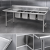 Thumbnail image #3 for Eagle Group 414 Series Four-Compartment Stainless Steel Sink with 24