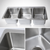 Thumbnail image #3 for BK Resources Deep Drawn 3-Compartment Drop-In Sink, 55-3/4
