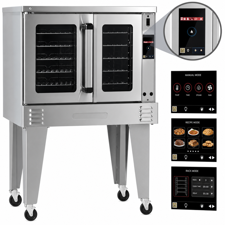Product image #3 for Southbend Platinum Full-Size Single Deck Electric Convection Oven, 7.5 kW, Standard Depth, Touchscreen Controls
