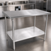 Thumbnail image #3 for John Boos Stallion 84-Inch x 36-Inch Stainless Steel Top Work Table with Adjustable Undershelf
