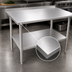 Thumbnail image #3 for John Boos Stallion 30 Inch W x 24 Inch D Stainless Steel Work Table with 1-1/2 Inch Rear Up-Turn and Adjustable Undershelf