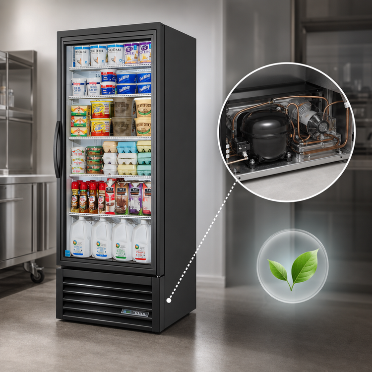 Product image #3 for True 30-Inch One-Section Glass Door Merchandiser Refrigerator, Self-Contained Bottom-Mounted, 115V