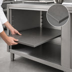 Thumbnail image #3 for John Boos EBRS-2472 Removable Intermediate Shelf, 72"W x 24"D Work Tables, 18-Gauge 300-Series Stainless Steel