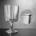 Thumbnail image #3 for Anchor Hocking Breckenridge 10.5 oz Clear Rim-Tempered Faceted Goblet Glass
